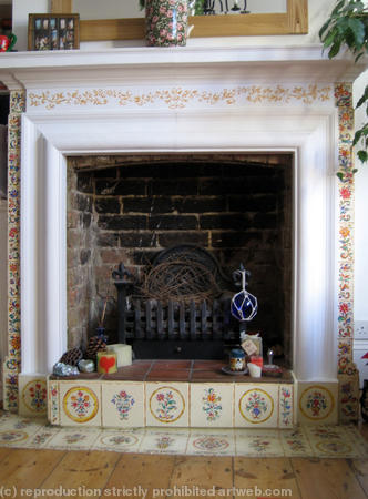 Fireplace tiles