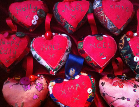 Christmas hearts
