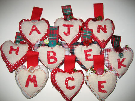 Hearts with initials