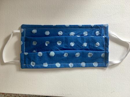 Pale blue dots on blue 