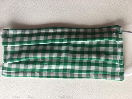 Green and white gingham