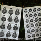 Babushka and Teacups teatowels