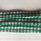 Green and white gingham