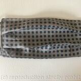 Silk grey/ blue geometric 