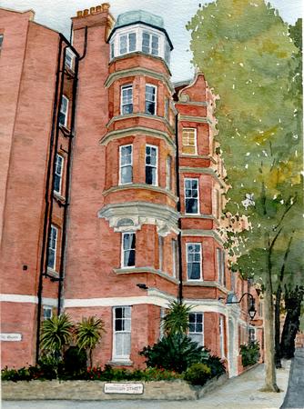 Cheyne Court, London Watercolour