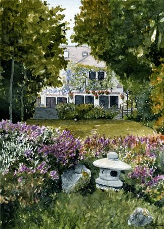 Twickenham House and Garden Watercolour