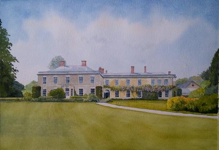 Yeldersley Hall in watercolour
