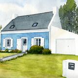 Belle Ile-en-mer home in watercolour