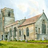 Stansfield Church, Suffolk in Watercolour