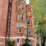 Cheyne Court, London Watercolour