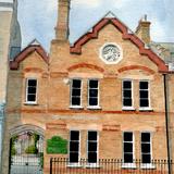 The Cavendish School, London.  Watercolour
