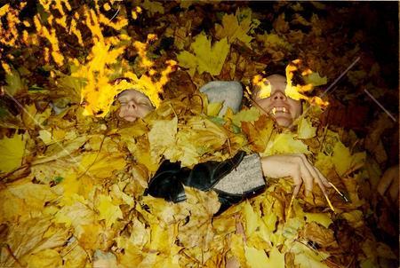 Vampires Playing in the Leaves