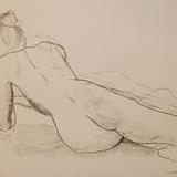 Reclining Figure. Charcoal