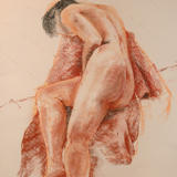 Reclining Figure. Pastel