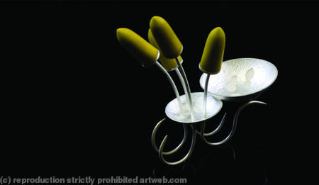 yellow double pin ring