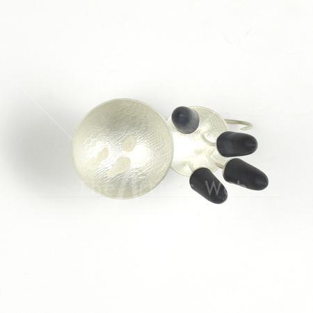 deep purple double pin ring