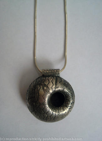 oxidised silver pendant