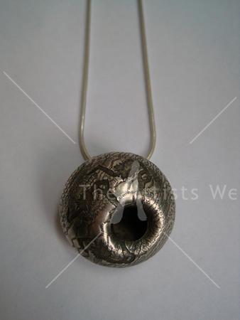 oxidised silver pendant