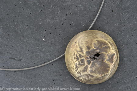 earth from air brass and silver dome earrings