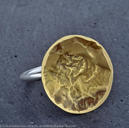 earth from air brass and silver dish ring