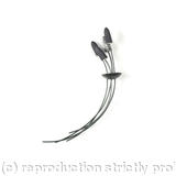 deep purple and oxidised silver pin