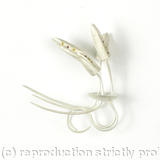 silver, mustard and purple double pin ring