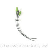 lime and oxidised silver Pin