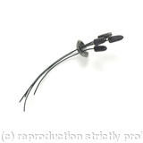 deep purple and oxidised silver pin