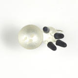 deep purple double pin ring