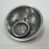 oxidised silver spider brooch