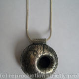 oxidised silver pendant