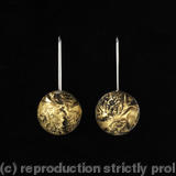 earth from air brass and silver dome earrings