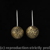 earth from air brass and silver pod earrings