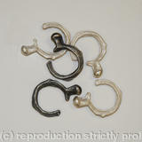 silver and oxidised silver cuttlefish rings