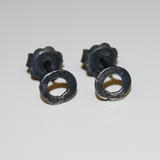 black little circular studs