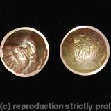 earth from air brass and silver dish stud earrings