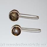 earth from air brass and silver dish earrings (small)