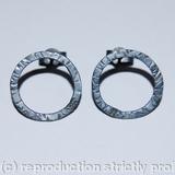 circular oxidised studs