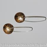earth from air brass and silver dome earrings (small)