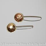 earth from air brass and silver dish earrings (small)