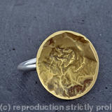 earth from air brass and silver dish ring