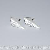 sterling silver folded kite earrings