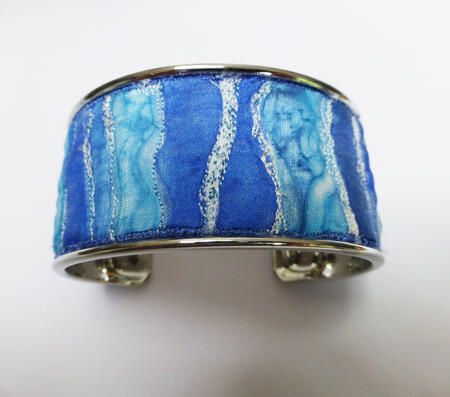 Blue Wave wide band bracelet