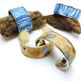 Quilted embroidered bracelets by Diane Rogers