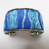Blue Wave wide band bracelet