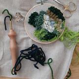 Work in progress with punch needle 