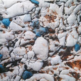 Blue Pebbles in Chalk