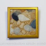 G106 Pebble Brooch  Gold colour frame
