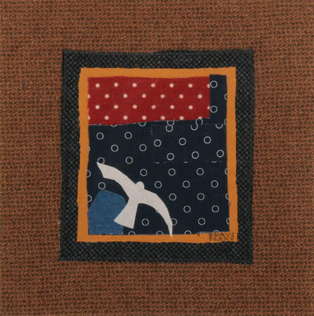 Bird in Fabric Landscape