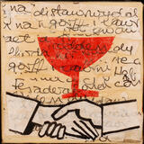 Chalice With Handshake / Cwpan Cymun Ac Ysgwyd Llaw